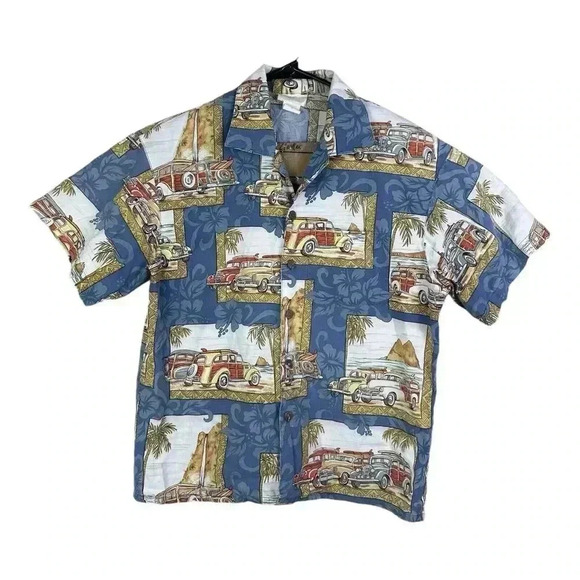 MATT RIDER HAWAIIAN SHIRT MEN'S S - LAGUNA BEACH, CALIFORNIA - MADE IN USA Cars - Picture 1 of 13